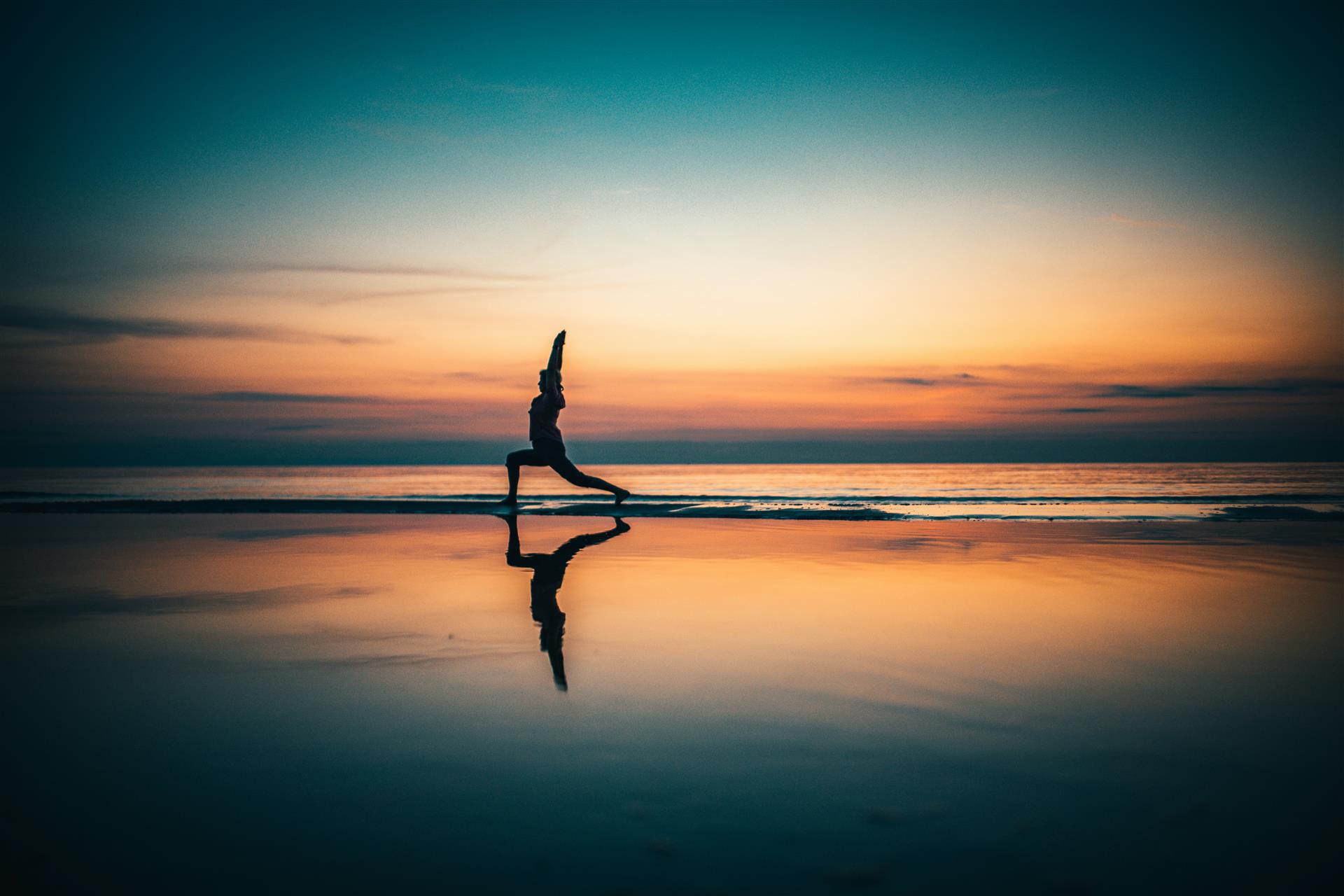 Yoga at sunset
