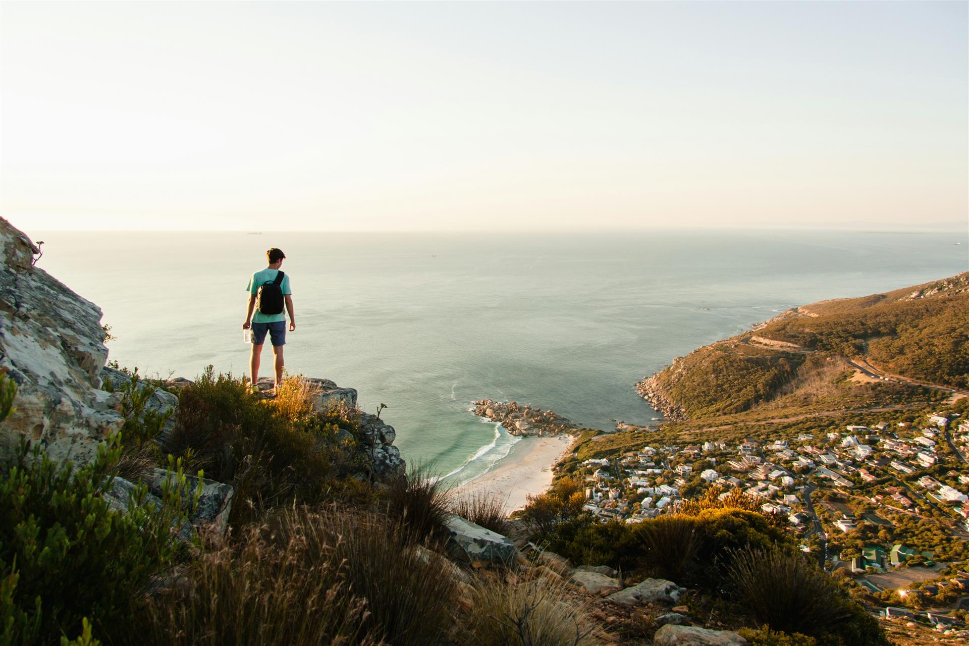 Overlooking Cape Town coastline